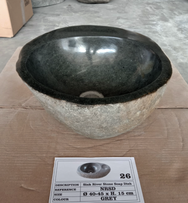 SINK RIVERSTONE BOWL SOAP DISH GREY