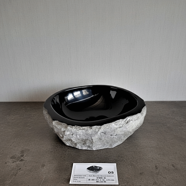 Marble Erosion Sink Black N°05