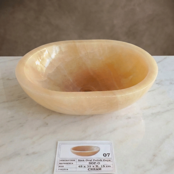 Onyx Sink Oval Polish N°07