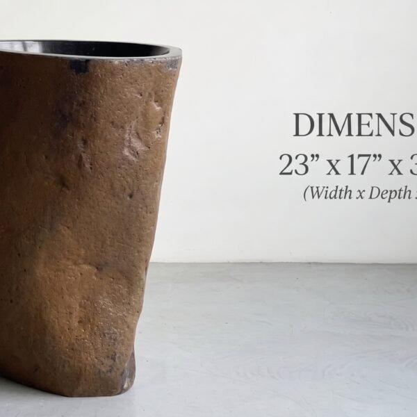 N°01 – Pedestal Natural River Stone Sink