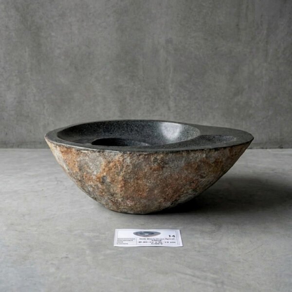 Natural River Stone Spiral Sink N°14