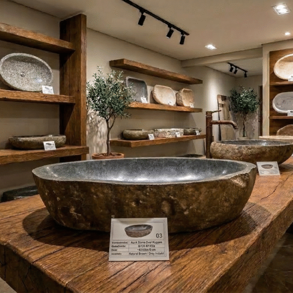 Natural River Stone Sink XXL N°03 A