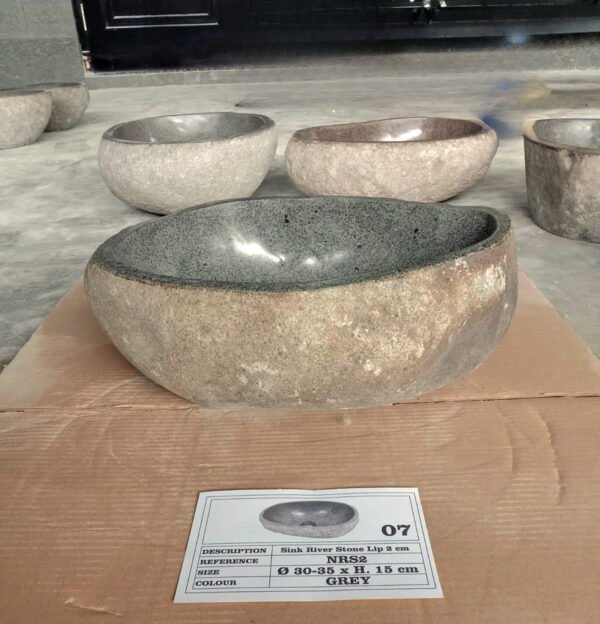 SINK NATURAL RIVER STONE GREY