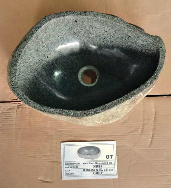 SINK NATURAL RIVER STONE GREY
