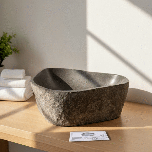 Natural River Stone Lip N°10 – 19 to 22 in