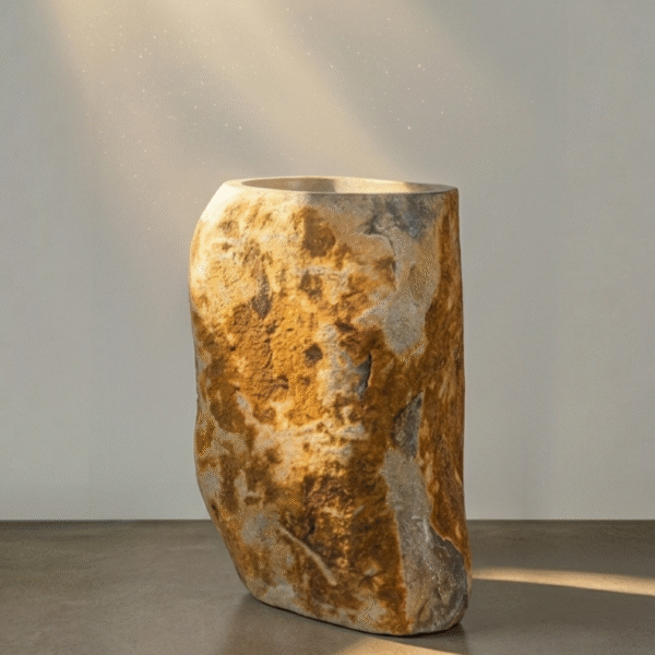 Pedestal Natural River Stone Sink N°14