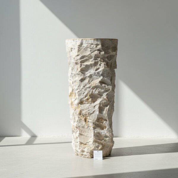 Marble Erosion Pedestal Sink N° 08