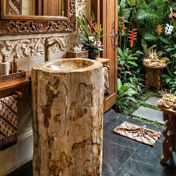 Pedestal Petrified Wood Sink N° 04 - C2