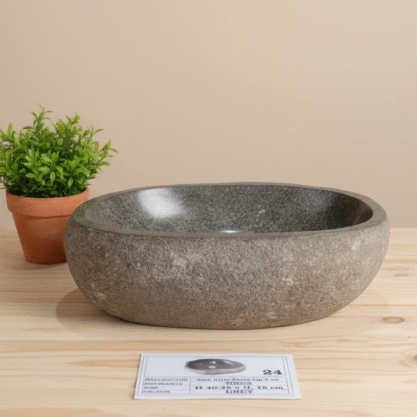 Natural River Stone Lip N°24 – 15 to 18 in