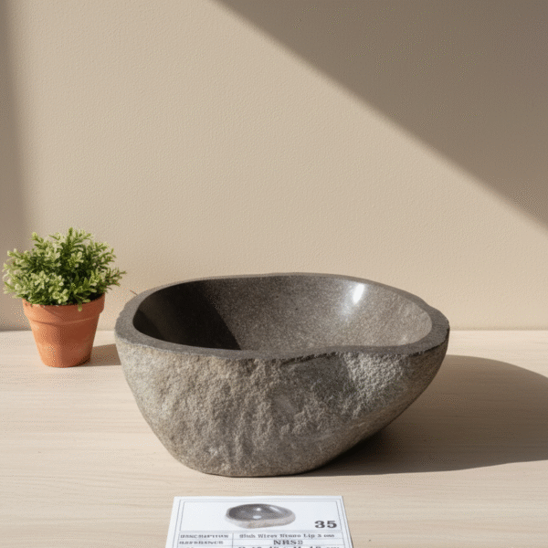 Natural River Stone Lip N°35 – 15 to 18 in