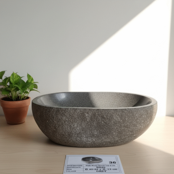 Natural River Stone Lip N°36 – 15 to 18 in