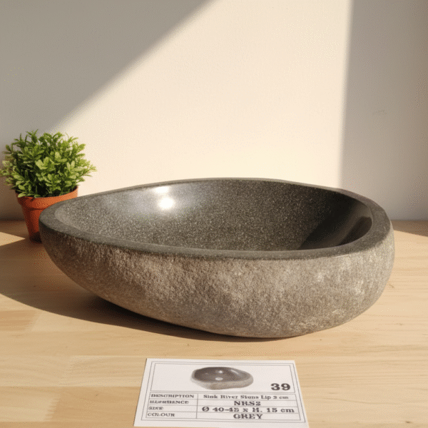 Natural River Stone Lip N°39 – 15 to 18 in