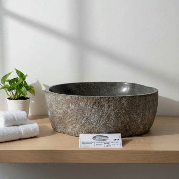 Natural River Stone Lip N°29 – 19 to 22 in