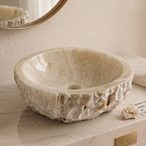 Pure Natural Rustic Onyx Sink - Unique Piece N°11