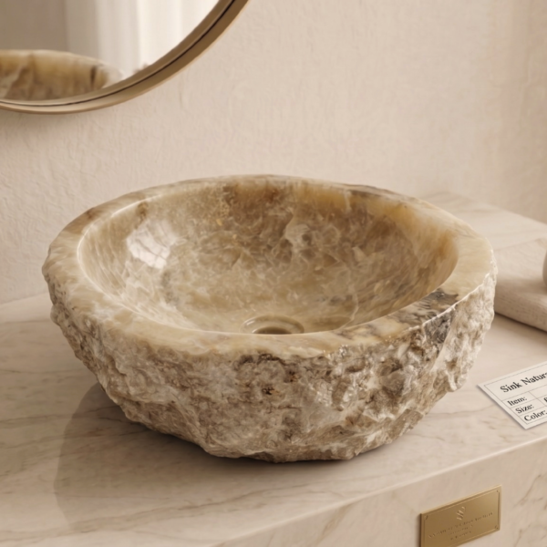 Pure Natural Rustic Onyx Sink - Unique Piece N°07