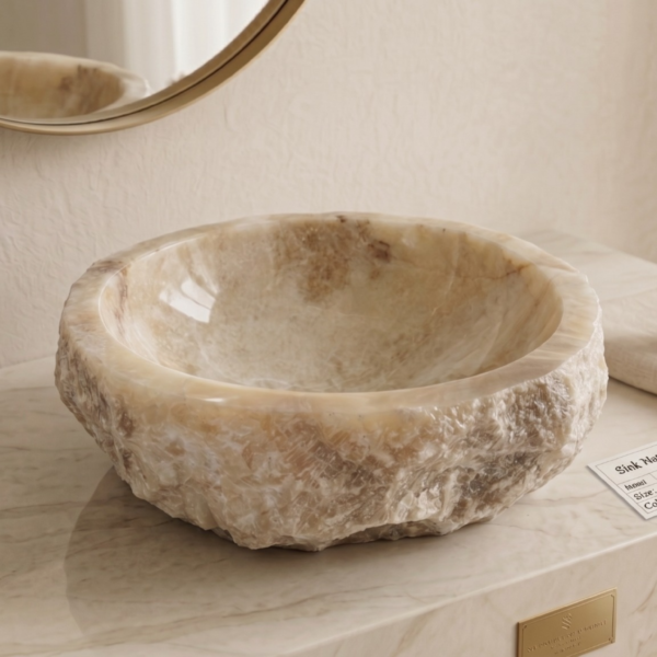 Pure Natural Rustic Onyx Sink - Unique Piece N°09